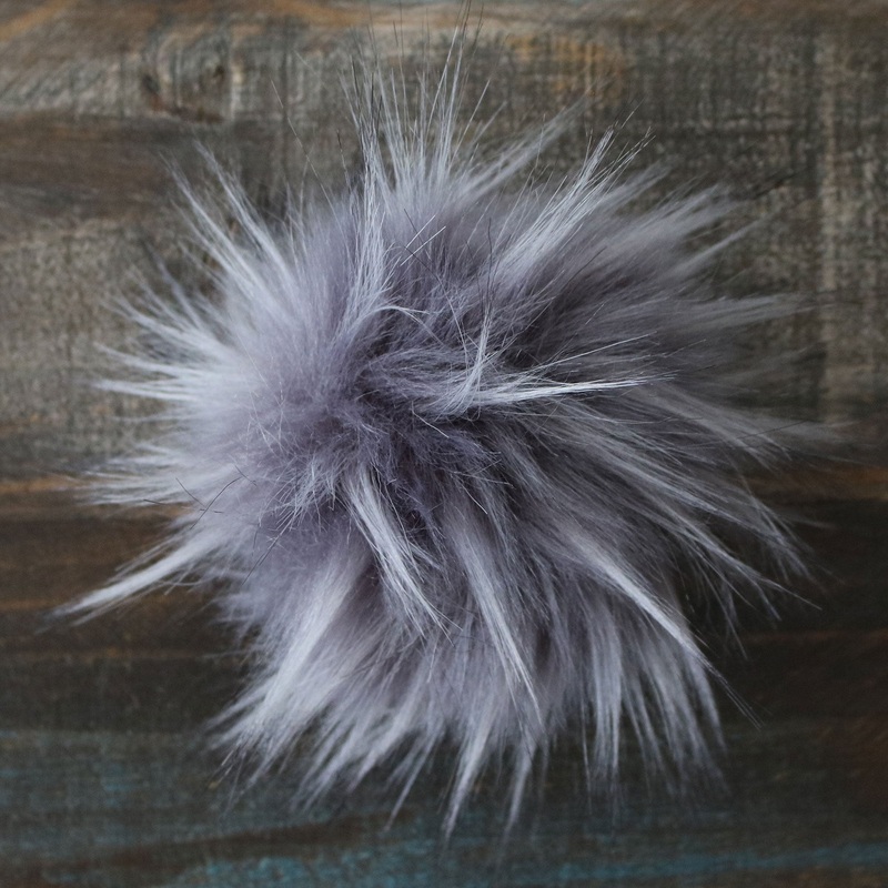 Jimmy Beans Wool Faux Fur Pom Poms – Grey