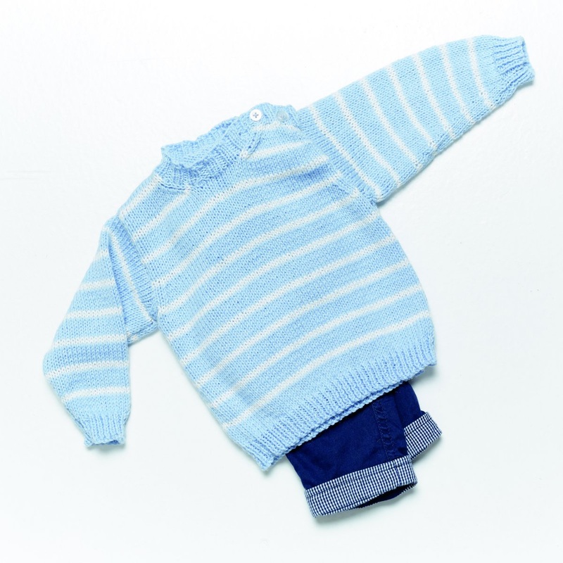 Rowan Baby Knits Collection Patterns – Striped Jumper – PDF Download