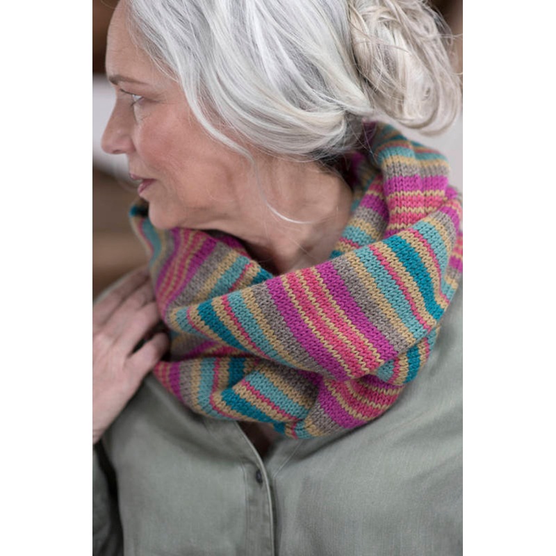 Berroco Portfolio Vol. 6 Patterns – Bayadere Stripe Cowl – PDF Download