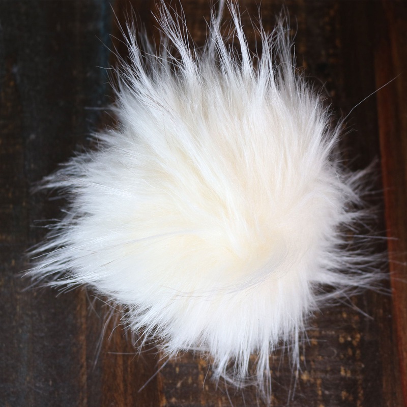 Jimmy Beans Wool Faux Fur Pom Poms – Cream
