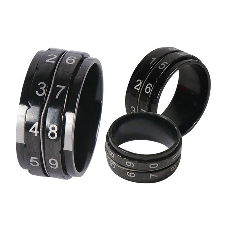 KnitPro Row Counter Ring – Black – Size 9