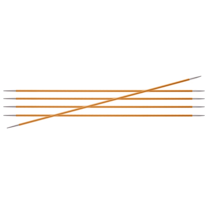 KnitPro Zing Double Pointed Needles – US 1 (2.25mm) – 6 Amber