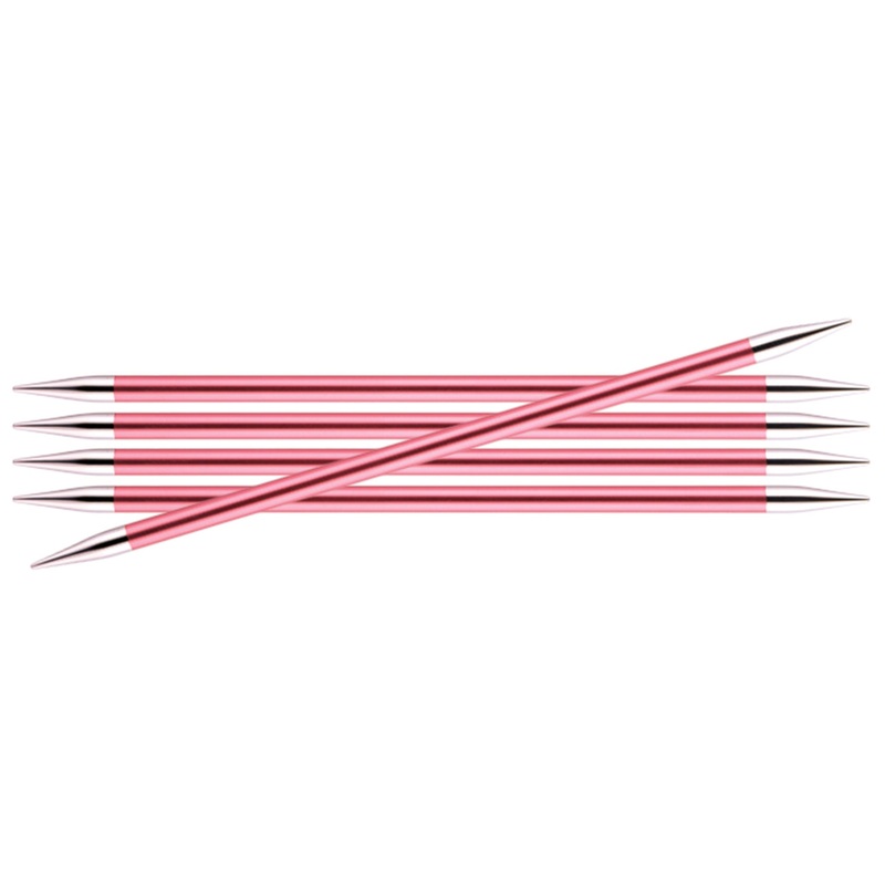 KnitPro Zing Double Pointed Needles – US 10.5 (6.5mm) – 6 Coral