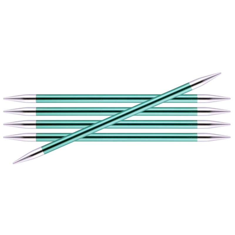 KnitPro Zing Double Pointed Needles – US 11 (8.0mm) – 8 Emerald