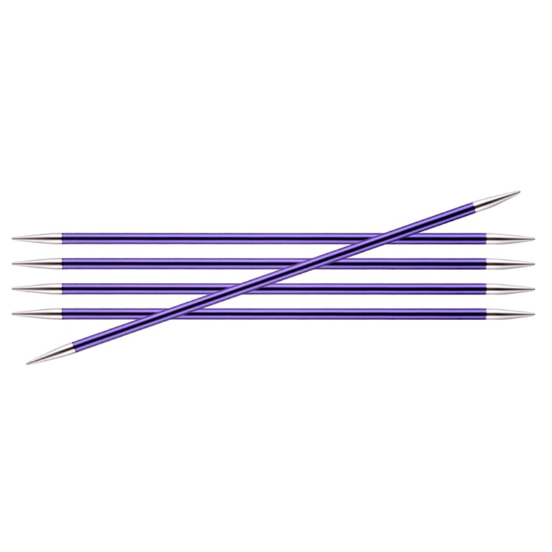 KnitPro Zing Double Pointed Needles – US 5 (3.75mm) – 8 Amethyst