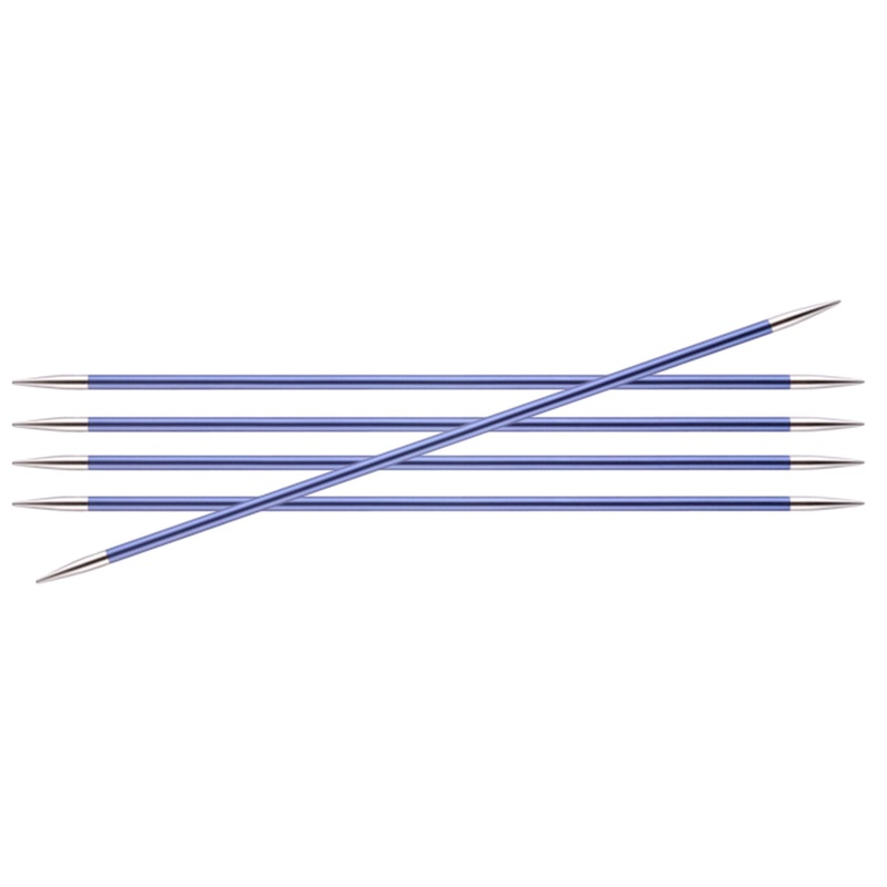 KnitPro Zing Double Pointed Needles – US 7 (4.5mm) – 8 Iolite