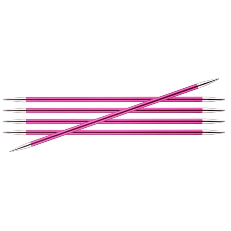 KnitPro Zing Double Pointed Needles – US 8 (5.0mm) – 8 Ruby