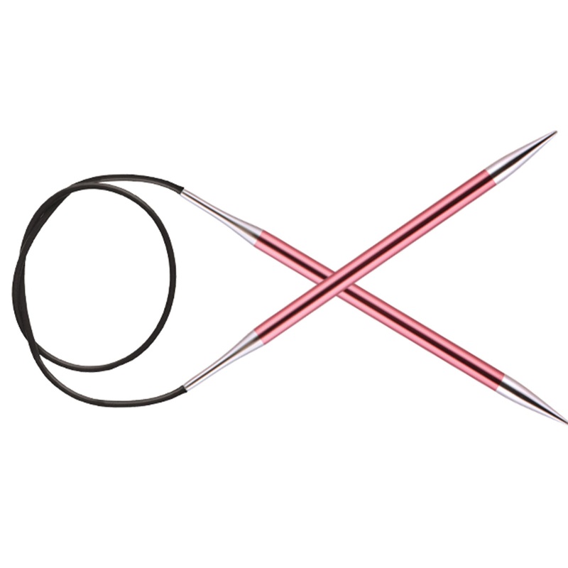 KnitPro Zing Fixed Circular Needles – US 10.5 (6.5mm) – 47 Coral