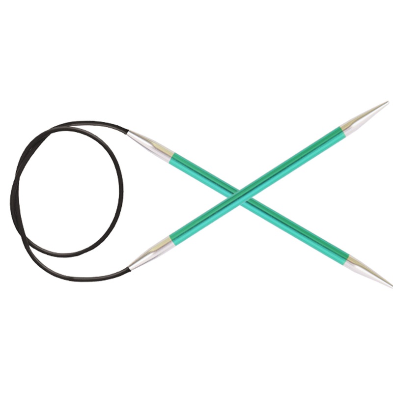 KnitPro Zing Fixed Circular Needles – US 3 (3.25mm) – 47 Emerald