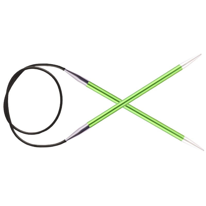 KnitPro Zing Fixed Circular Needles – US 4 (3.5mm) – 9 Chrysolite