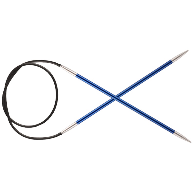 KnitPro Zing Fixed Circular Needles – US 6 (4.0mm) – 32 Sapphire