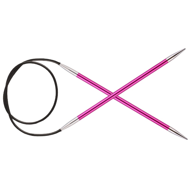 KnitPro Zing Fixed Circular Needles – US 8 (5.0mm) – 47 Ruby