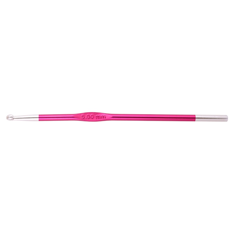 KnitPro Zing Single End Crochet Hooks – 5.00mm (H) Ruby