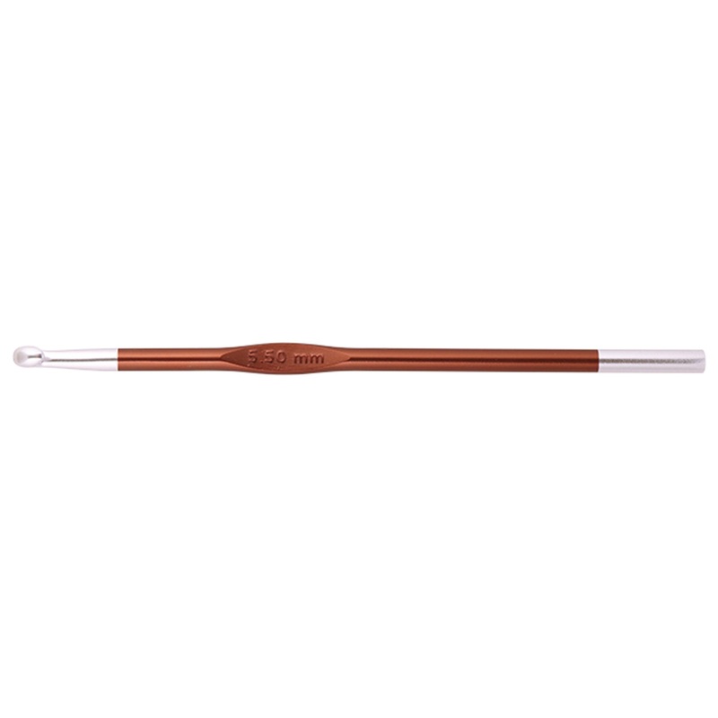 KnitPro Zing Single End Crochet Hooks – 5.50mm (I) Sienna