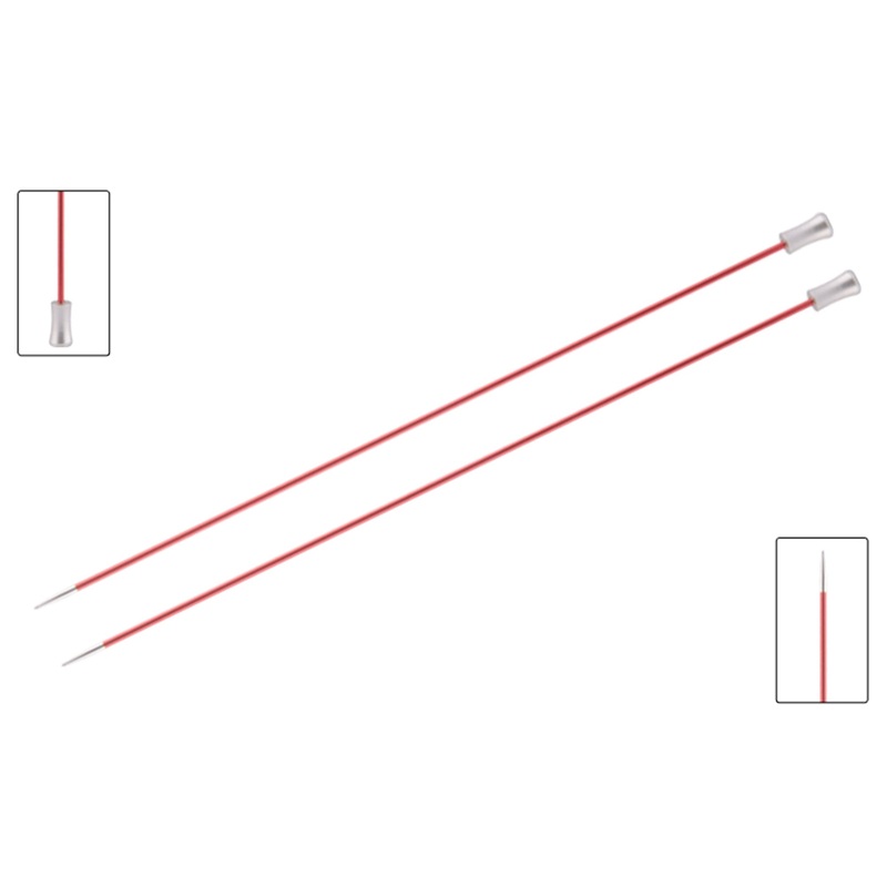 KnitPro Zing Single Pointed Needles – US 0 (2.00mm) – 14 Coral