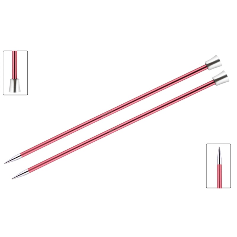 KnitPro Zing Single Pointed Needles – US 10.5 (6.5mm) – 14 Coral