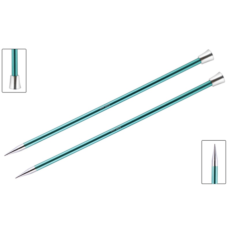 KnitPro Zing Single Pointed Needles – US 11 (8.0mm) – 10 Emerald