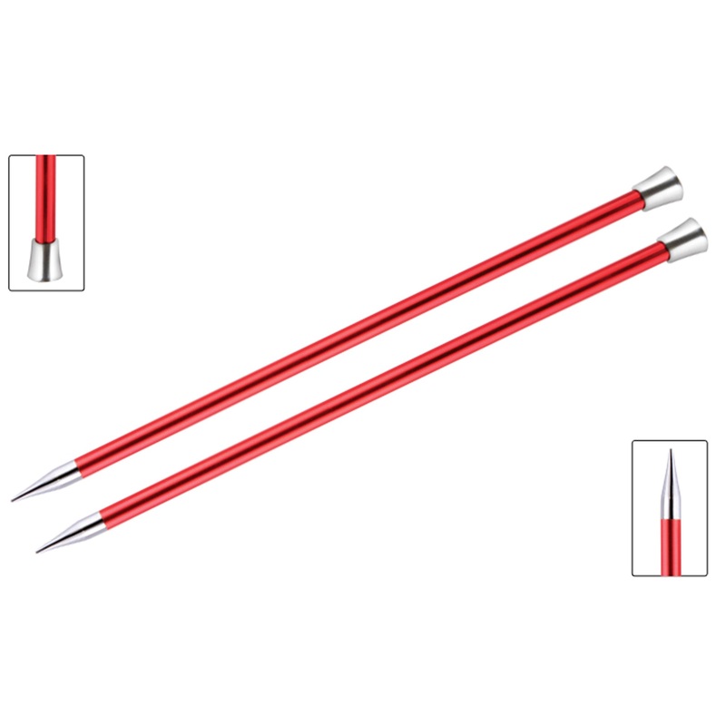KnitPro Zing Single Pointed Needles – US 13 (9.0mm) – 10 Garnet
