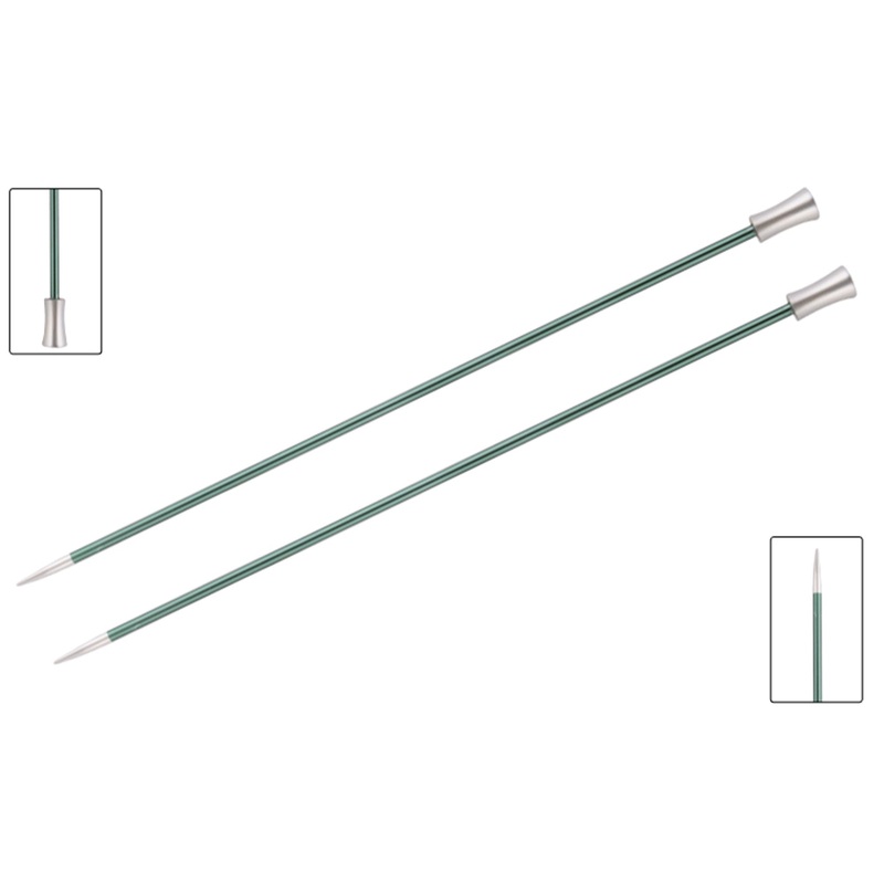 KnitPro Zing Single Pointed Needles – US 2.5 (3.0mm) – 10 Jade