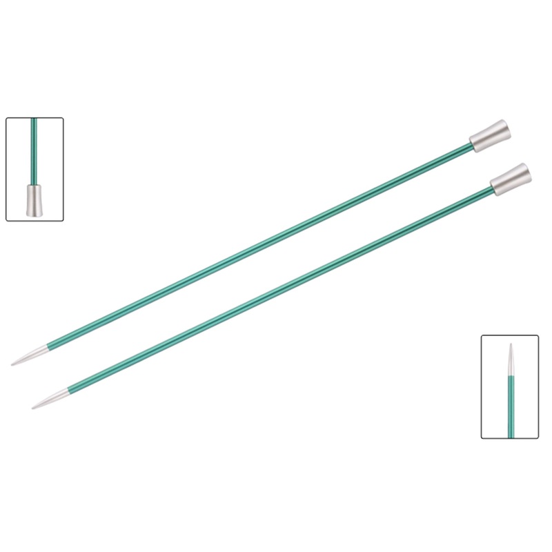 KnitPro Zing Single Pointed Needles – US 3 (3.25mm) – 10 Emerald