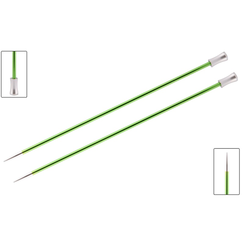 KnitPro Zing Single Pointed Needles – US 4 (3.5mm) – 10 Chrysolite