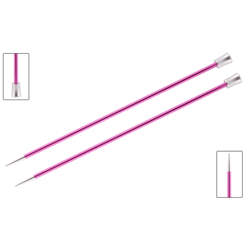 KnitPro Zing Single Pointed Needles – US 8 (5.0mm) – 10 Ruby