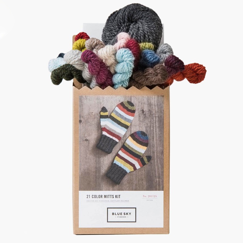 Blue Sky Fibers 21-Color Mittens Kit