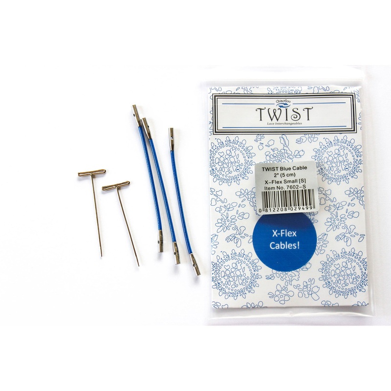 ChiaoGoo TWIST Blue X-Flex Cables Needles – 2 (5 cm) [S]