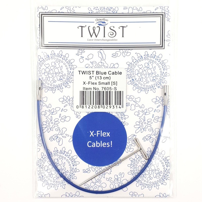 ChiaoGoo TWIST Blue X-Flex Cables Needles – 5 (13 cm) [S]