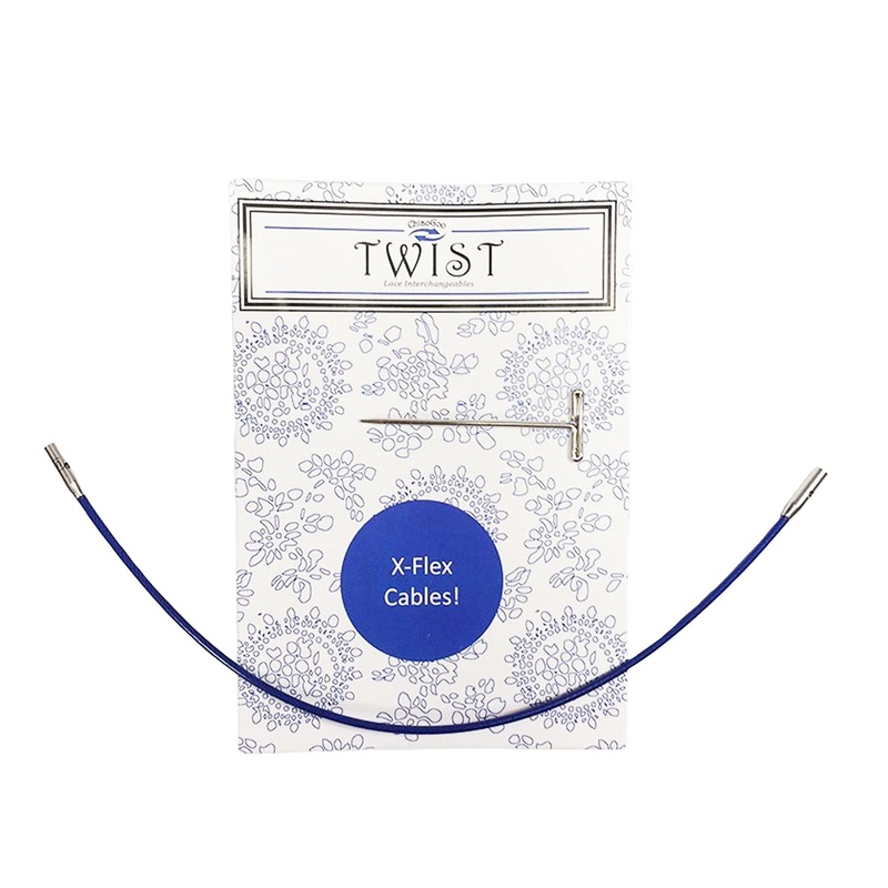 ChiaoGoo TWIST Blue X-Flex Cables Needles – 8 (20 cm) [S]