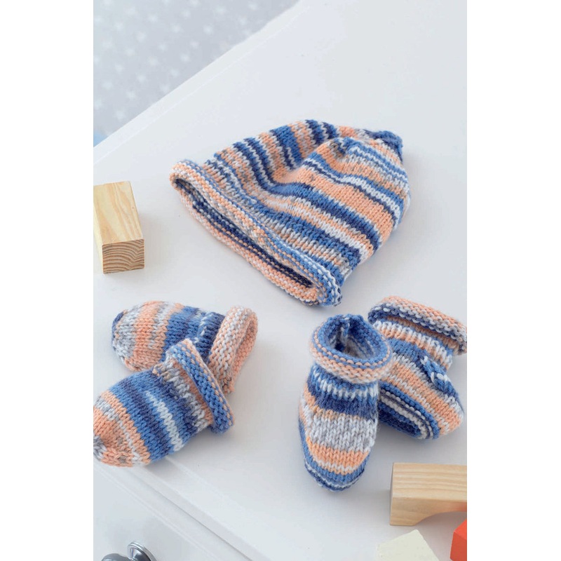 Sirdar Snuggly Baby Crofter DK Patterns – 4798 Blanket, Hat, Booties, & Mittens – PDF Download
