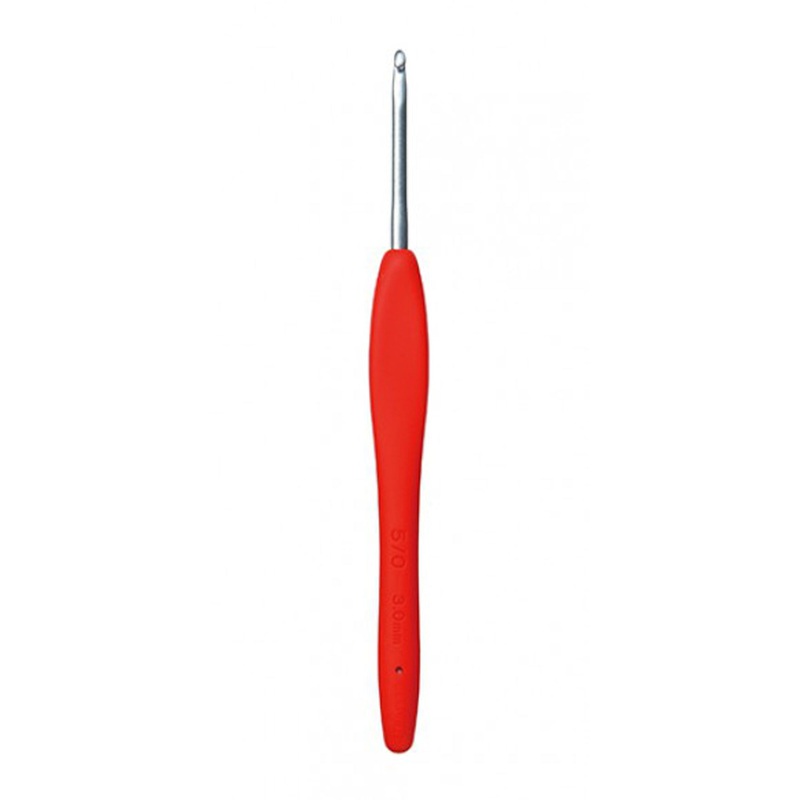 Clover Amour Crochet Hooks- Aluminum Needles – Size E (3.5mm) Red