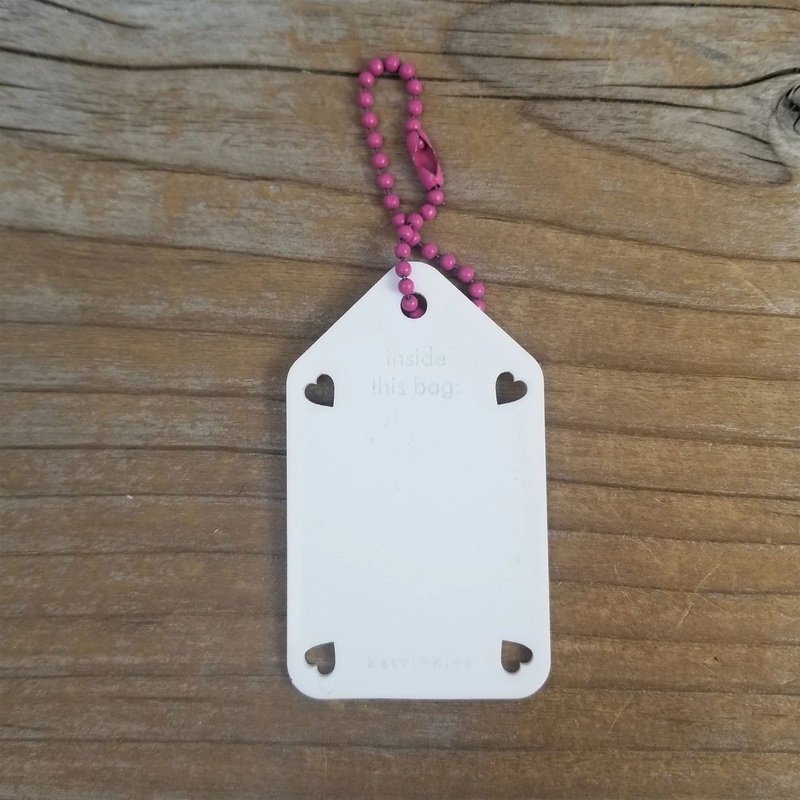 Katrinkles Write On/ Wipe Off Project Tags – White Tag- Pink Chain