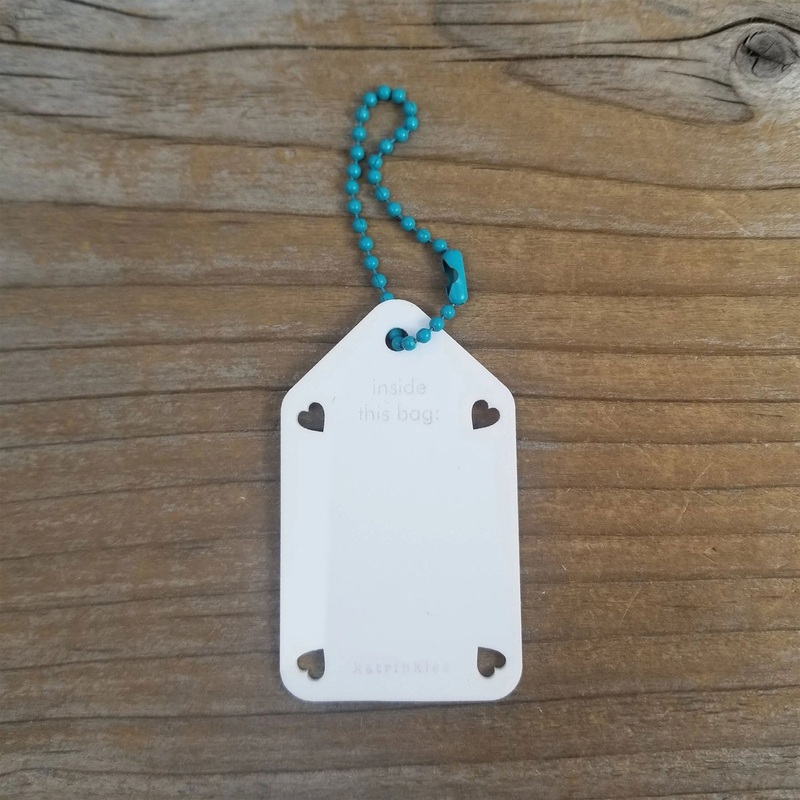 Katrinkles Write On/ Wipe Off Project Tags – White Tag- Teal Chain