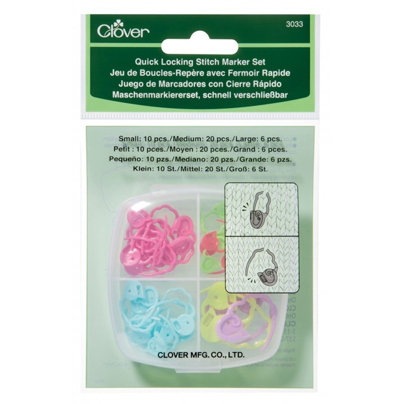 Clover Stitch Markers – Quick Locking Stitch Marker Set