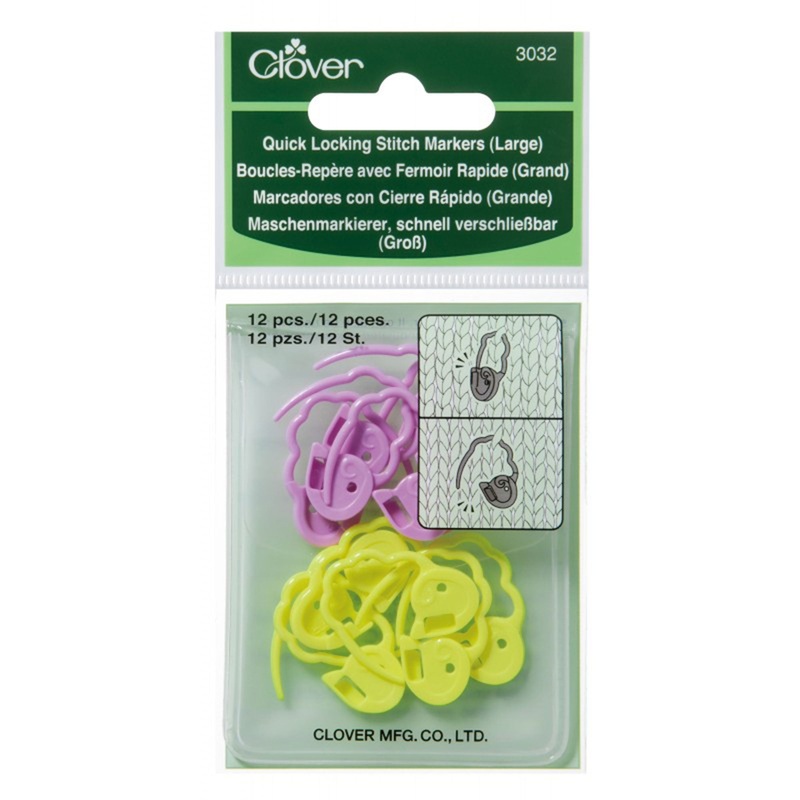 Clover Stitch Markers – Quick Locking Stitch Markers (Large)