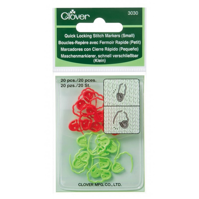 Clover Stitch Markers – Quick Locking Stitch Markers (Small)