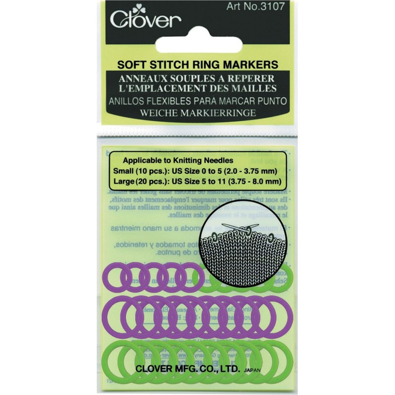 Clover Stitch Markers – Soft Stitch Ring Markers