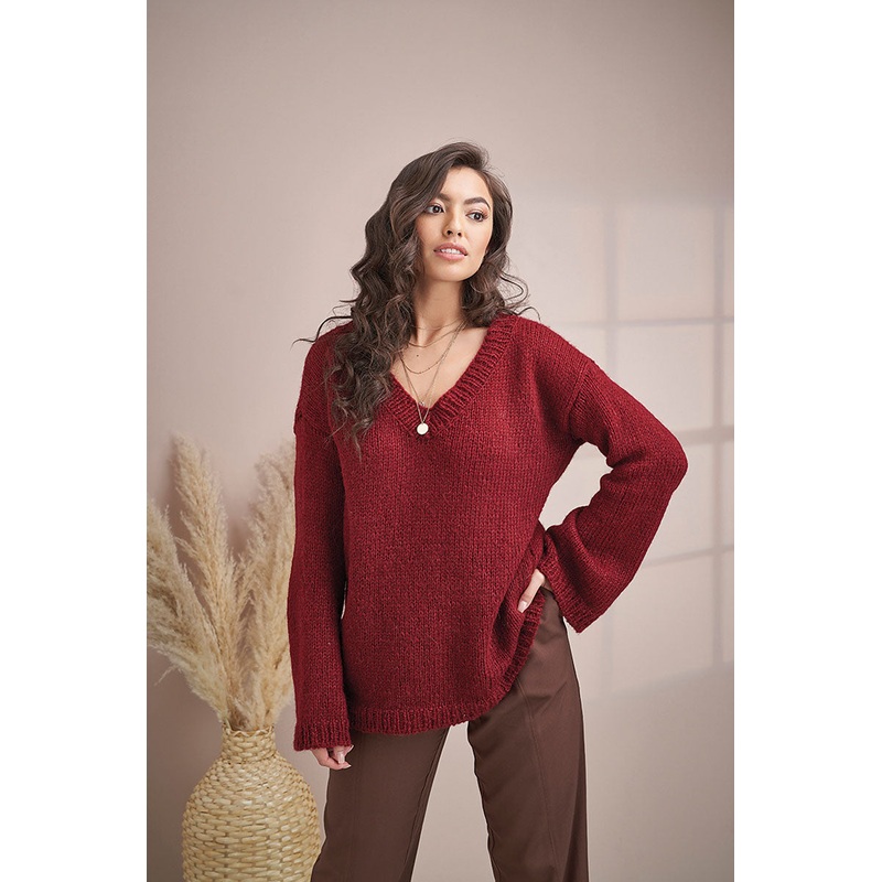 Rowan Mode at Rowan Collection 3 PDF Patterns – 005 V-Neck Sweater Mode by Rowan 3 – PDF Download