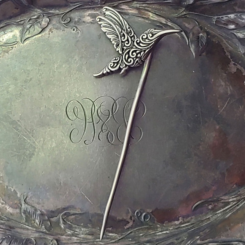 JUL Shawl Pins and Sticks – Filigree Hummingbird Shawl Stick