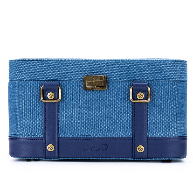 della Q Maker’s Train Case – Indigo