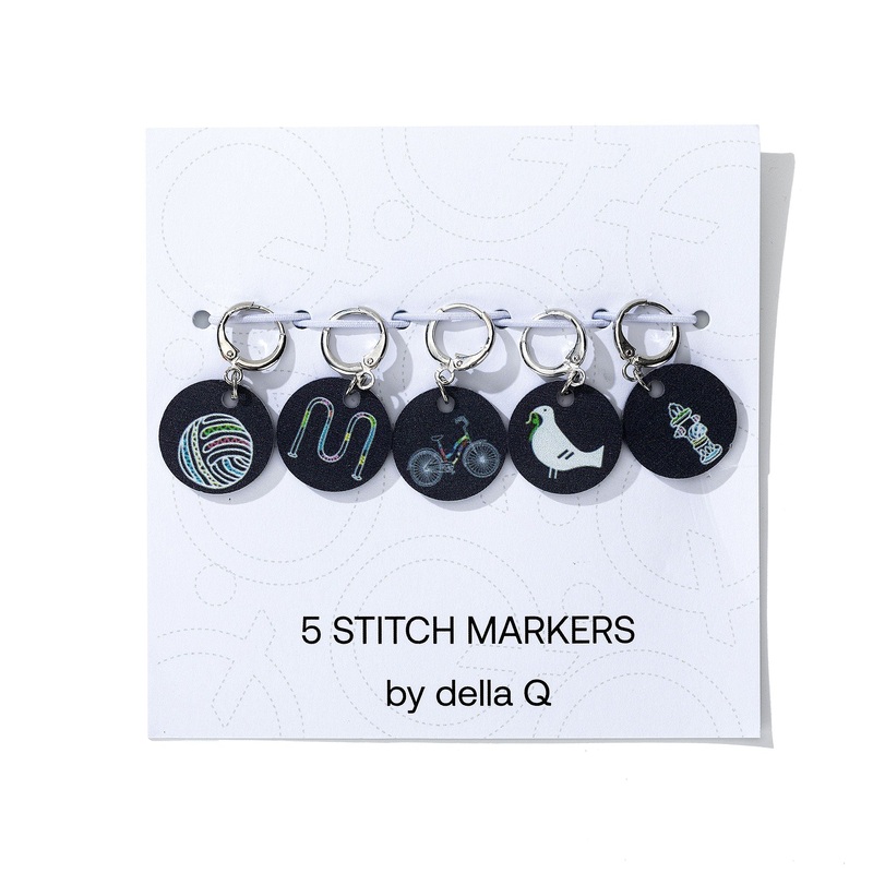 della Q Stitch Marker Sets – Fabric Print Collection – Yarn Bombing