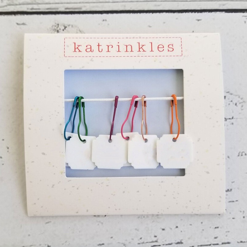 Katrinkles Write on / Wipe Off Stitch Markers – White Acrylic