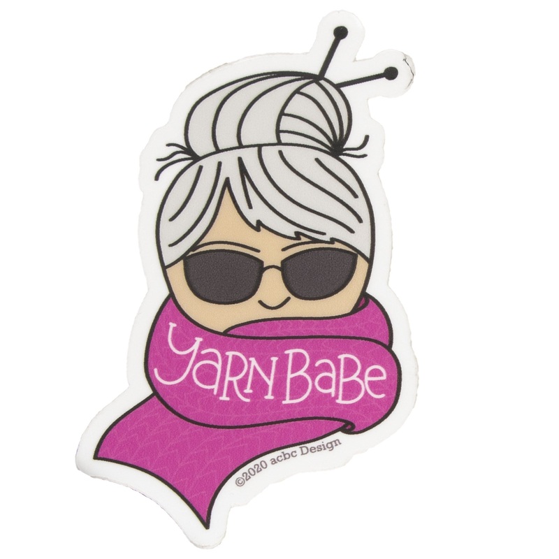 acbc Design Yarn Babe Collection – Pink Scarf – Vinyl Sticker