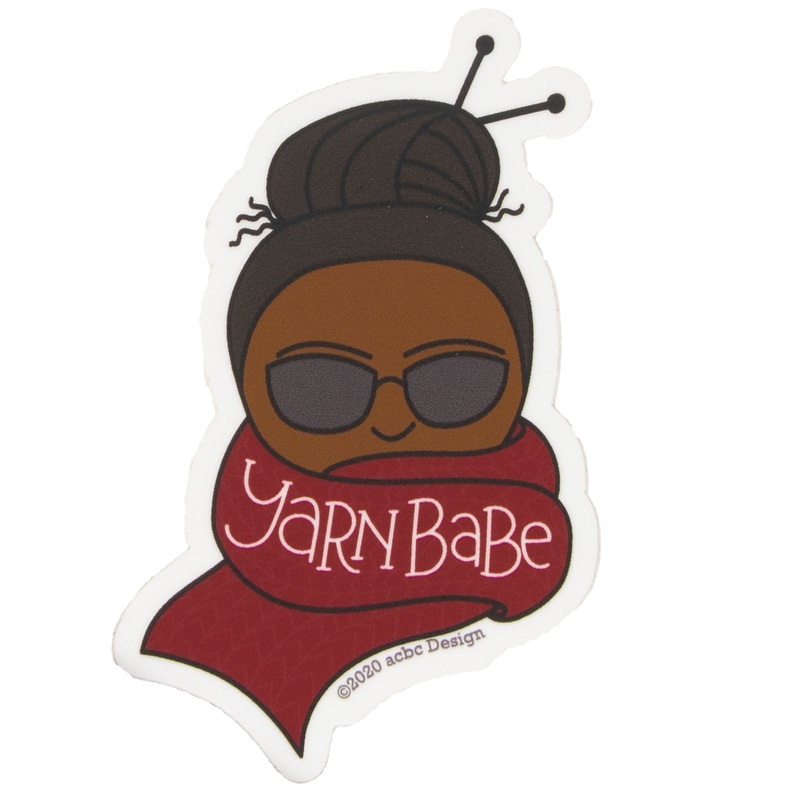 acbc Design Yarn Babe Collection – Red Scarf – Vinyl Sticker