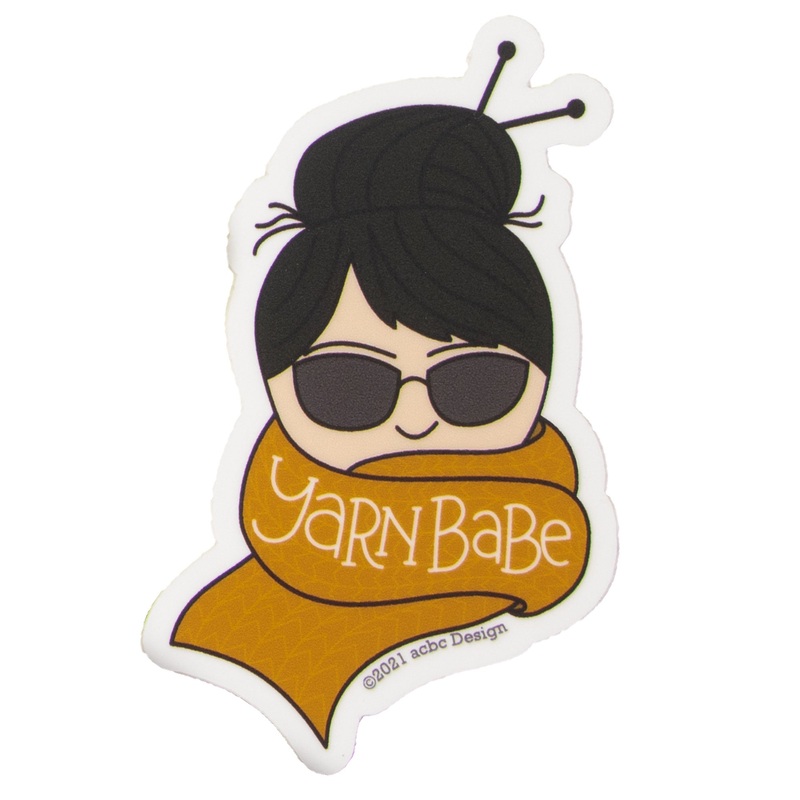 acbc Design Yarn Babe Collection – Yellow Scarf – Vinyl Sticker