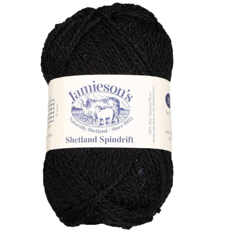 Jamieson’s of Shetland Spindrift Yarn – 999 Black
