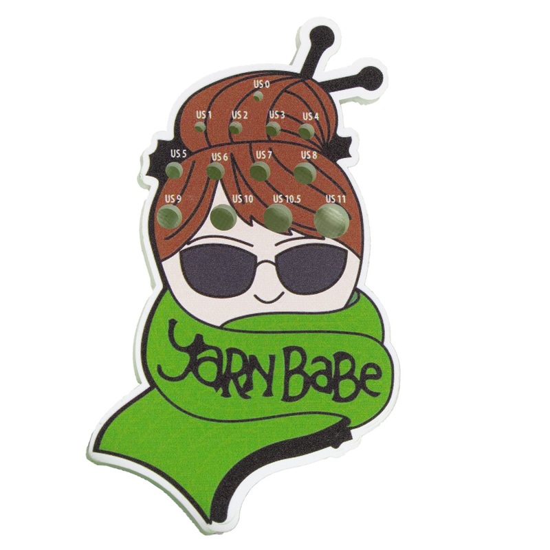 Jimmy Beans Wool Yarn Babe Accessories – Green Scarf Needle Gauge