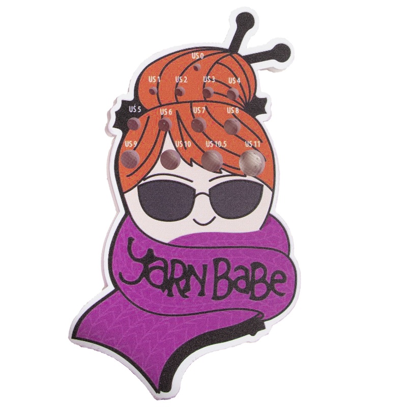 Jimmy Beans Wool Yarn Babe Accessories – Mauve Scarf Needle Gauge