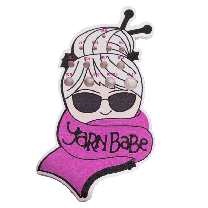 Jimmy Beans Wool Yarn Babe Accessories – Pink Scarf Needle Gauge